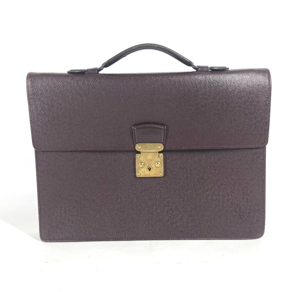 LOUIS VUITTON M30076 Taiga Serviette Clado Document Bag Briefcase Business Le...